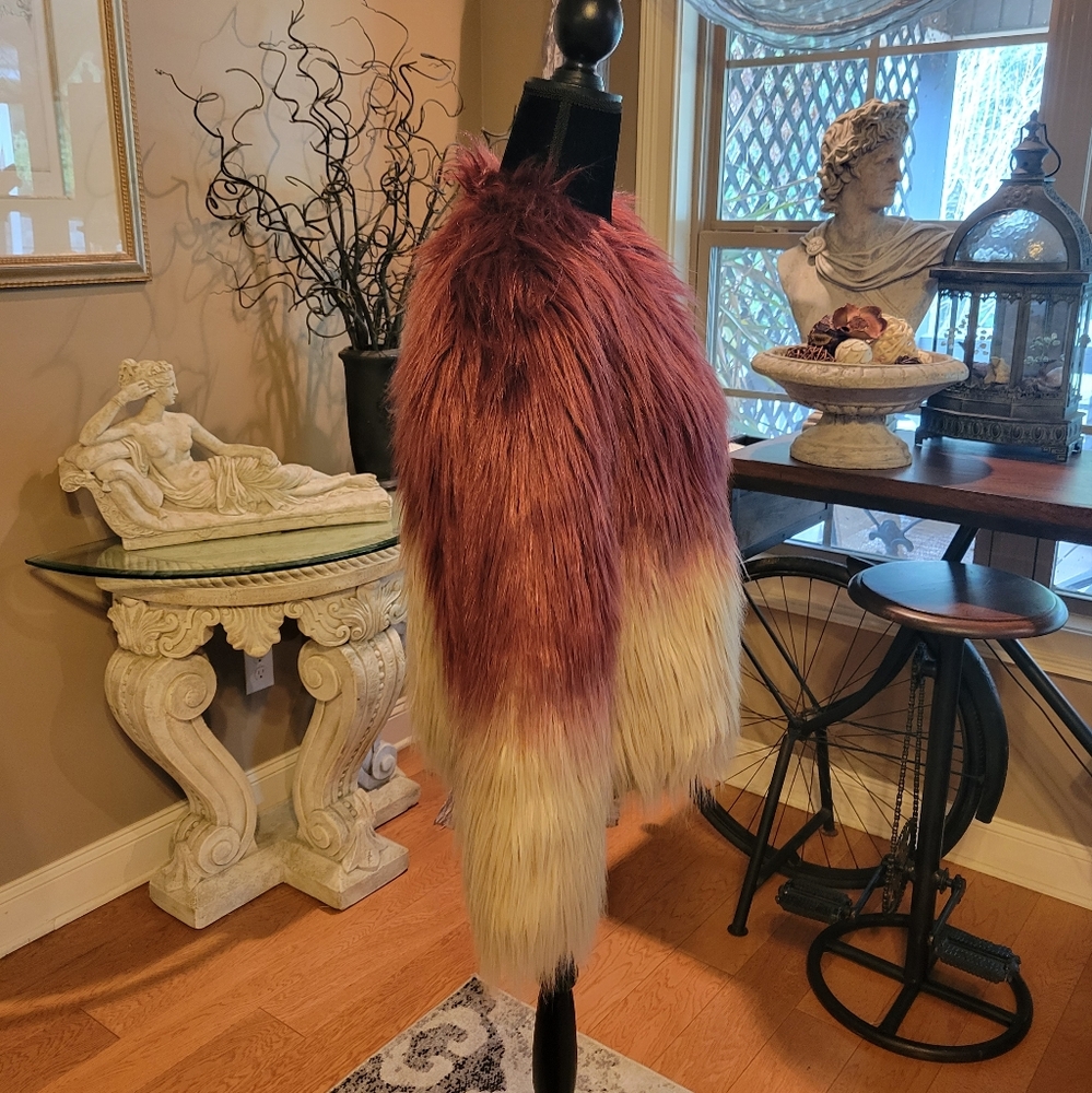 Bebe Ombre Faux Fur Coat - Picture 12 of 17